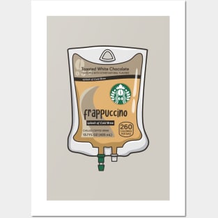 Toasted White Chocolate with Cold Brew Iced Coffee Drink IV Bag for medical and nursing students, nurses, doctors, and health workers who are coffee lovers Posters and Art